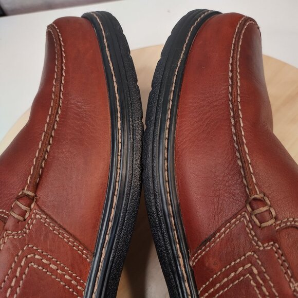 Johnston & Murphy Colvard Moc Toe Venetian Cognac Waterproof Loafer Men US 10M - Picture 11 of 14